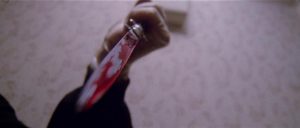 The killer uses the giallo weapon of choice in Lucio Fulci's The New York Ripper (1982)