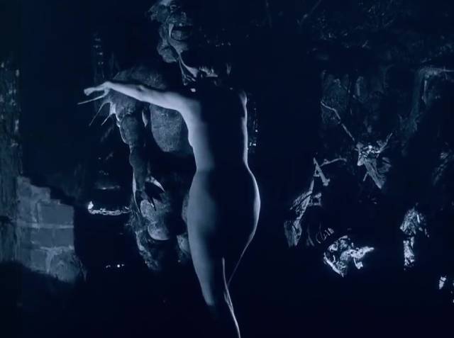 A young witch arrives at the Sabbath in Benjamin Christensen's Haxan (1922)