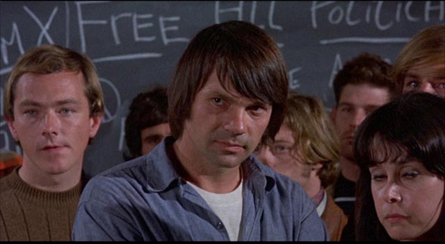Rossiter (Gary Lockwood) is a trouble-maker imported from Berkeley in Stanley Kramer's R.P.M. (1970)