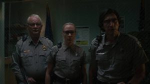 Small town cops Bill Murray, Chloe Sevigny and Adam Driver are perplexed by the zombie apocalypse in Jim Jarmusch's The Dead Don't Die (2019)