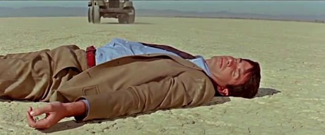 Jim Tanner (George Hamilton) falls victim to attempted murder by proxy in Byron Haskin's The Power (1968)