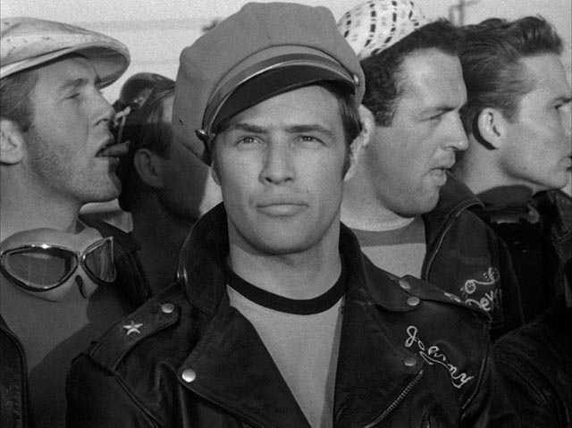 Johnny Strabler (Marlon Brando) is rebelling against "whatever you got" in Laslo Benedek's The Wild One (1954)
