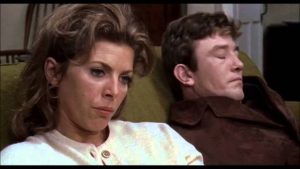 Success has erected an impenetrable wall between Charlie Bubbles (Albert Finney) and ex-wife Lottie (Billie Whitelaw) in Albert Finney's Charlie Bubbles (1968)
