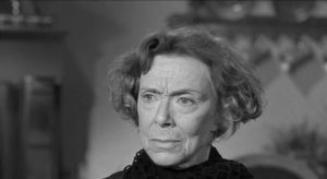 Helga Eugenie Leontovich), rendered mute by a stroke, can't reveal what she knows in William Castle's Homicidal (1961)