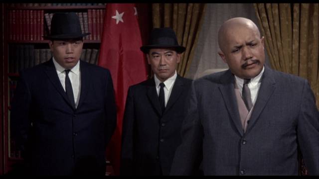 Khigh Dhiegh as sinister Chinese attache Kang in William Castle's 13 Frightened Girls (1963)