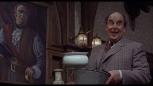 Robert Morley gives his all as Roderick Femm in William Castle's The Old Dark House (1963)