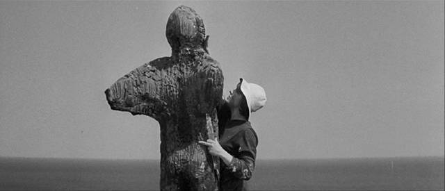 Freya (Viveca Lindfors)'s apocalyptic sculptures stand as a memorial to a doomed world in Joseph Losey's The Damned (1962)
