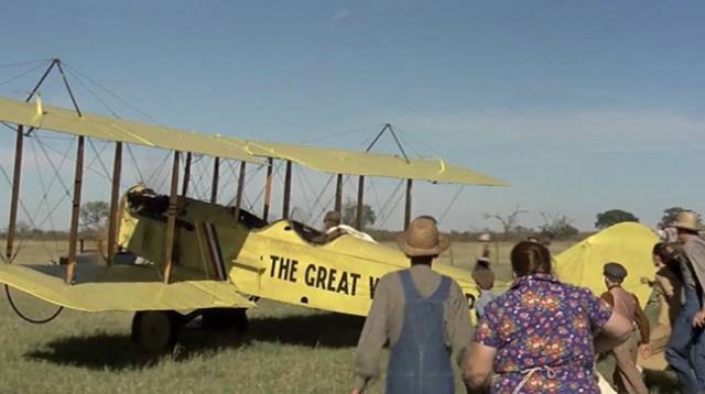 Waldo (Robert Redford) barnstorms across the Midwest, scraping a living in George Roy Hill's The Great Waldo Pepper (1975)