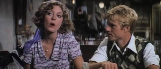 Waldo tries to impress Mary Beth (Susan Sarandon) with stolen stories of valour in George Roy Hill's The Great Waldo Pepper (1975)