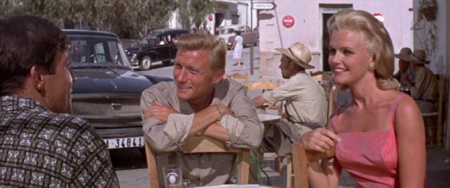 Albert Finney, Laurence Harvey and Lee Remick enjoy the sun in Carol Reed's The Running Man (1963)