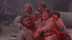 Kevin (Craig Warnock) and his felonious friends in Terry Gilliam's Time Bandits (1981)