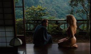 Sam (William Hurt) and Claire (Solveig Dommartin) pause for recovery in Japan in Wim Wenders' Until the End of the World (1991)