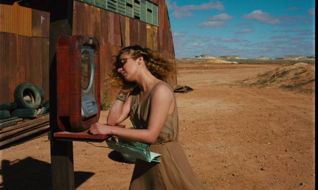 Claire (Solveig Dommartin) calls home from the outback in Wim Wenders' Until the End of the World (1991)