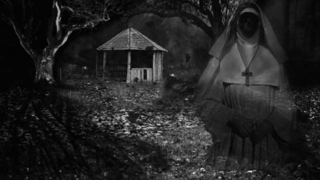 A ghostly nun haunts the grounds in Ashley Thorpe's Borley Rectory (2017)