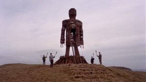 A chilling image of religious belief in Robin Hardy's The Wicker Man (1973)