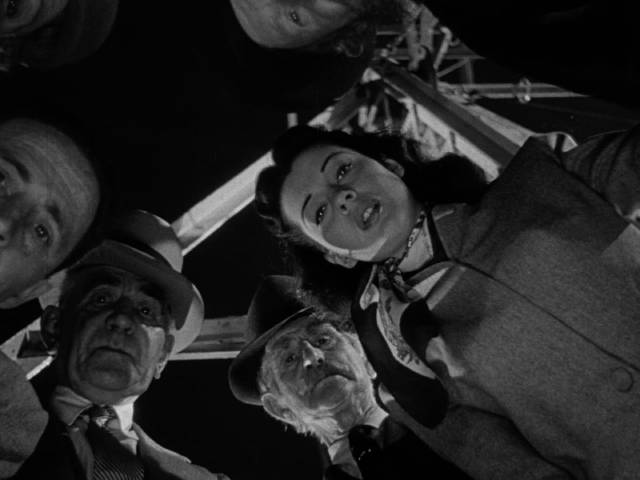 Danny Hawkins (Dane Clark)'s paranoia becomes unbearable at the town fair in Frank Borzage's Moonrise (1948)