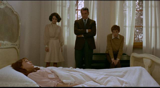 Odette (Anne Wiazemsky) escapes unbearable desire by becoming catatonic in Pier Paolo Pasolini's Teorema (1968)