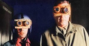 Robert Hutton and Zia Mohyeddin use home-made equipment to spot aliens in Freddie Francis' They Came From Beyond Space (1967)