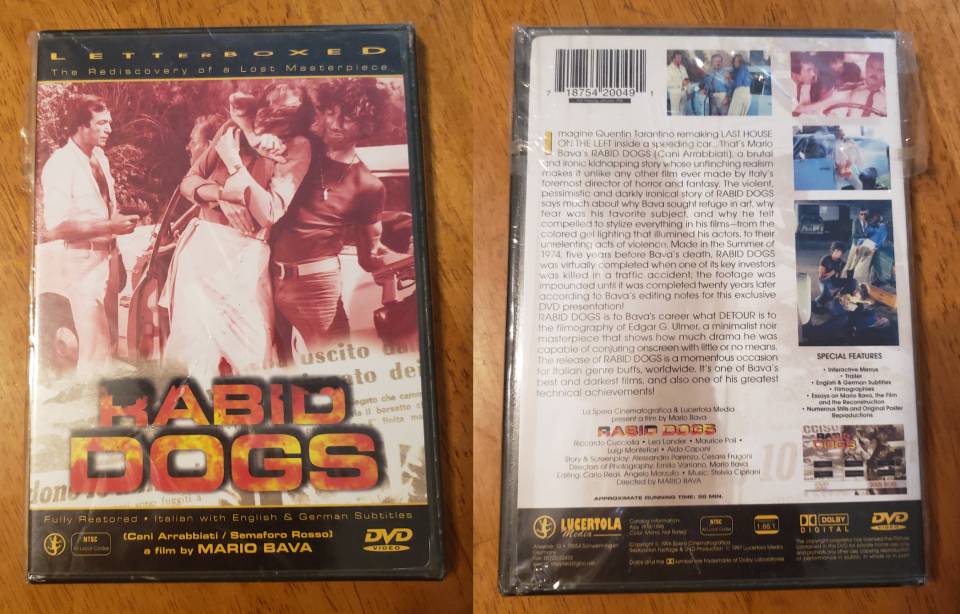 Mario Bava's posthumous masterpiece, Rabid Dogs, in its first incarnation from Lucertola