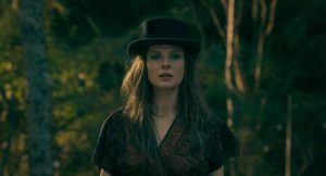 Rose the Hat (Rebecca Ferguson) leads a tribe of soul-sucking immortals drawn to Dan (Ewan McGregor) and Abra (Kyliegh Curran)'s "Shine" in Mike Flanagan's Doctor Sleep (2019)