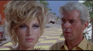 Dirk Bogarde as Modesty (Monica Vitti)'s decadent opponent Gabriel in Joseph Losey's Modesty Blaise (1966)