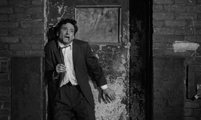 Nico (Peter Falk) comes to a fitting end in Julian Roffman's The Bloody Brood (2959)