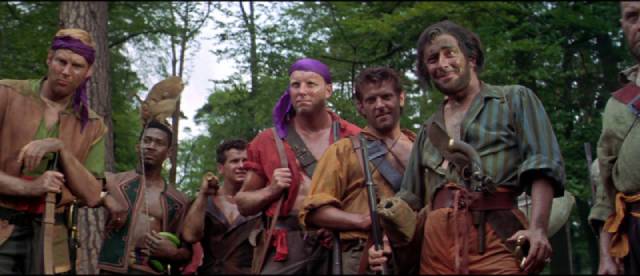 The pirates express interest in the colony's reputed treasure in John Gilling's The Pirates of Blood River (1962)