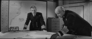 Kenneth More discusses strategy in Lewis Gilbert's Sink the Bismarck! (1960)