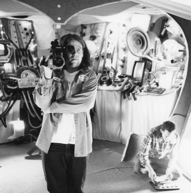 Matthew Etches shooting his making-of on the spaceship set of Kenneth George Godwin's The Adventures of Steall Starr of the Galaxy Rangers in the 23rd Century, Chapter 7: Falling Starr! (1994)