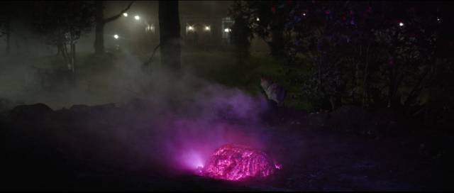 A meteor crashes in the Gardners' front yard in Richard Stanley's Color Out Of Space (2019)