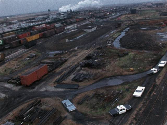 A nice use of location and aerial photography in Mitch Brown's Shot (1973)