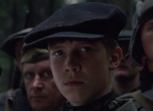 Flyora (Alexei Kravchenko) starts as a boy believing war is an adventure in Elem Klimov's Come and See (1985)