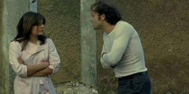 ... and Mona (Marie Trintingnant) is not quite the damsel Franck Poupart (Patrick Dewaere) imagines in Alain Corneau's Serie Noire (1979)