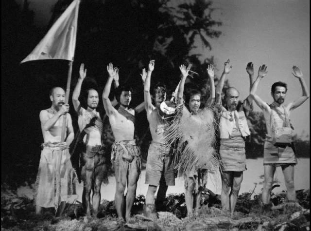 The stranded men finally see an end to their seven-year isolation in Josef Von Sternberg's The Saga of Anatahan (1953)