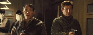 Mallory (Robert Shaw) and Miller (Edward Fox) confront the Germans in Guy Hamilton's Force 10 From Navarone (1978)