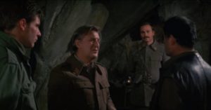 Petrovitch (Alan Badel) distrusts the British in Guy Hamilton's Force 10 From Navarone (1978)