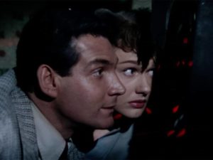 Trapped in the farmhouse Clayton and Sylvia get their first glimpse of a Martian in Byron Haskin's The War of the Worlds (1953)