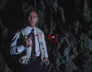 John Saxon as villain Colonel Gordon Burgess in Death House (1988)