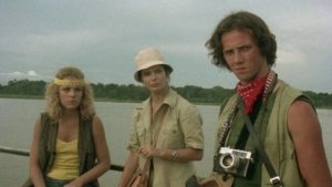 Three young Americans are unprepared for the jungle in Umberto Lenzi's Cannibal Ferox (1981)
