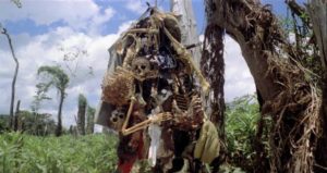 The land is marked by ominous portents in Ruggero Deodato's Cannibal Holocaust (1980)