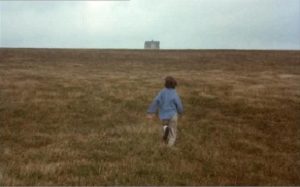 Anna (Charlotte Burke) finds herself in a landscape she drew in Bernard Rose's Paperhouse (1988)