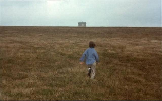 Anna (Charlotte Burke) finds herself in a landscape she drew in Bernard Rose's Paperhouse (1988)