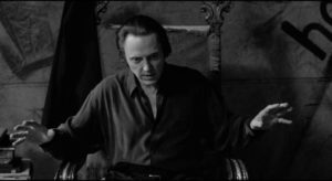 Senior vampire Peina (Christopher Walken) has no empathy for Kathleen (Lili Taylor) in Abel Ferrara's The Addiction (1995)