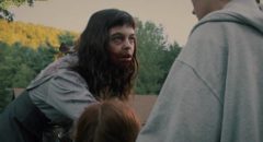 The Woman (Pollyanna McIntosh) offers Chris Cleek (Sean Bridgers)' daughters an unexpected form of liberation in Lucky McKee's The Woman (2011)