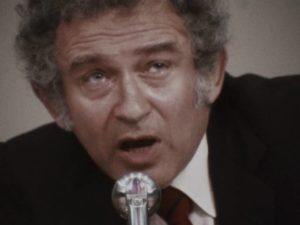 Norman Mailer asserts his intellectual authority in Chris Hegedus and D.A. Pennebaker's Town Bloody Hall (1979)