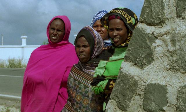 The rituals of military life are a puzzling spectacle for local women in Claire Denis' Beau Travail (1999)