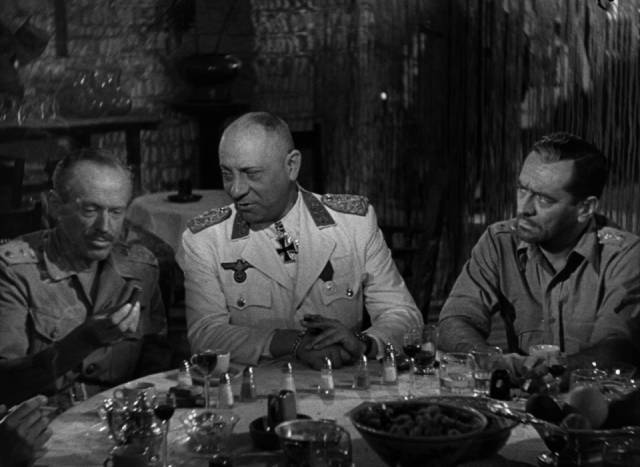 Field Marshall Erwin Rommel entertains captured British officers in Billy Wilder's Five Graves to Cairo (1943)