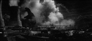 A giant flying turtle attacks Japan's infrastructure in Noriaki Yuasa’s Gamera: The Giant Monster (1965)