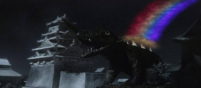 ... while Gamera tackled Baragon ...