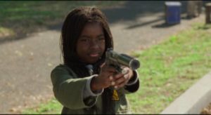 Pearline (Camille Winbush) inherits Ghost Dog (Forest Whitaker)'s role in Jim Jarmusch's Ghost Dog: The Way of the Samurai (1999)
